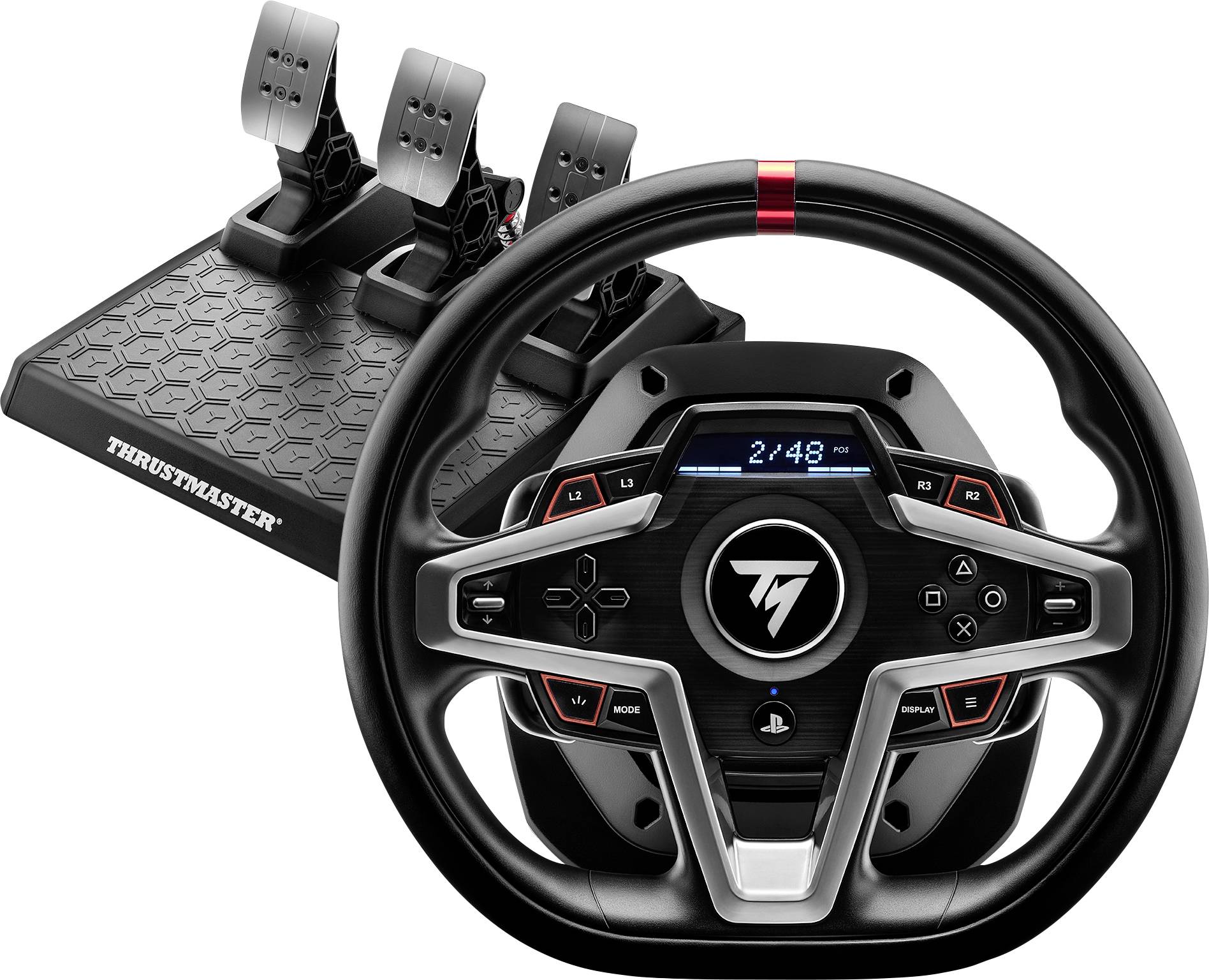 Thrustmaster T248P FF Wheel (PS5/PC) Volant PC, PlayStation 4, PlayStation 5 noir, argent avec pédales