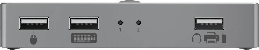 Commutateur KVM Hama 2+2 ports HDMI USB 4096 x 2160 Pixel