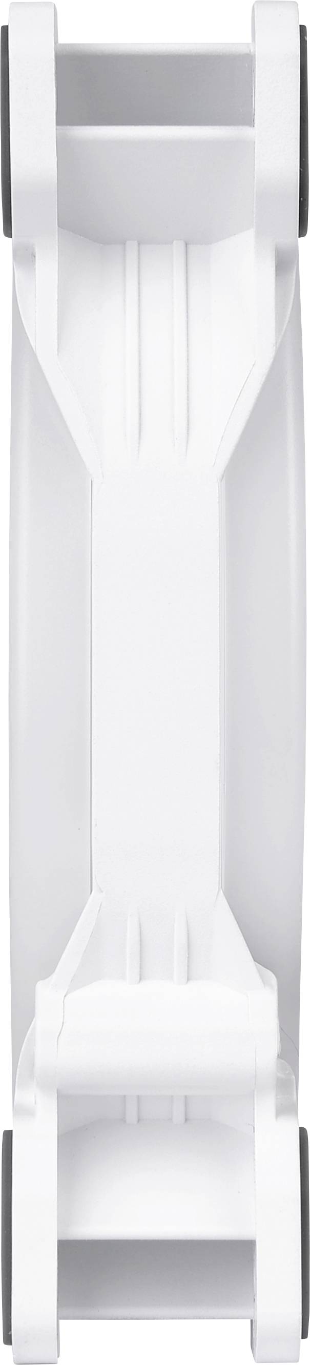 Une bande de bagages en plastique blanc avec des rouleaux noirs aux extrémités, vue de dessus.