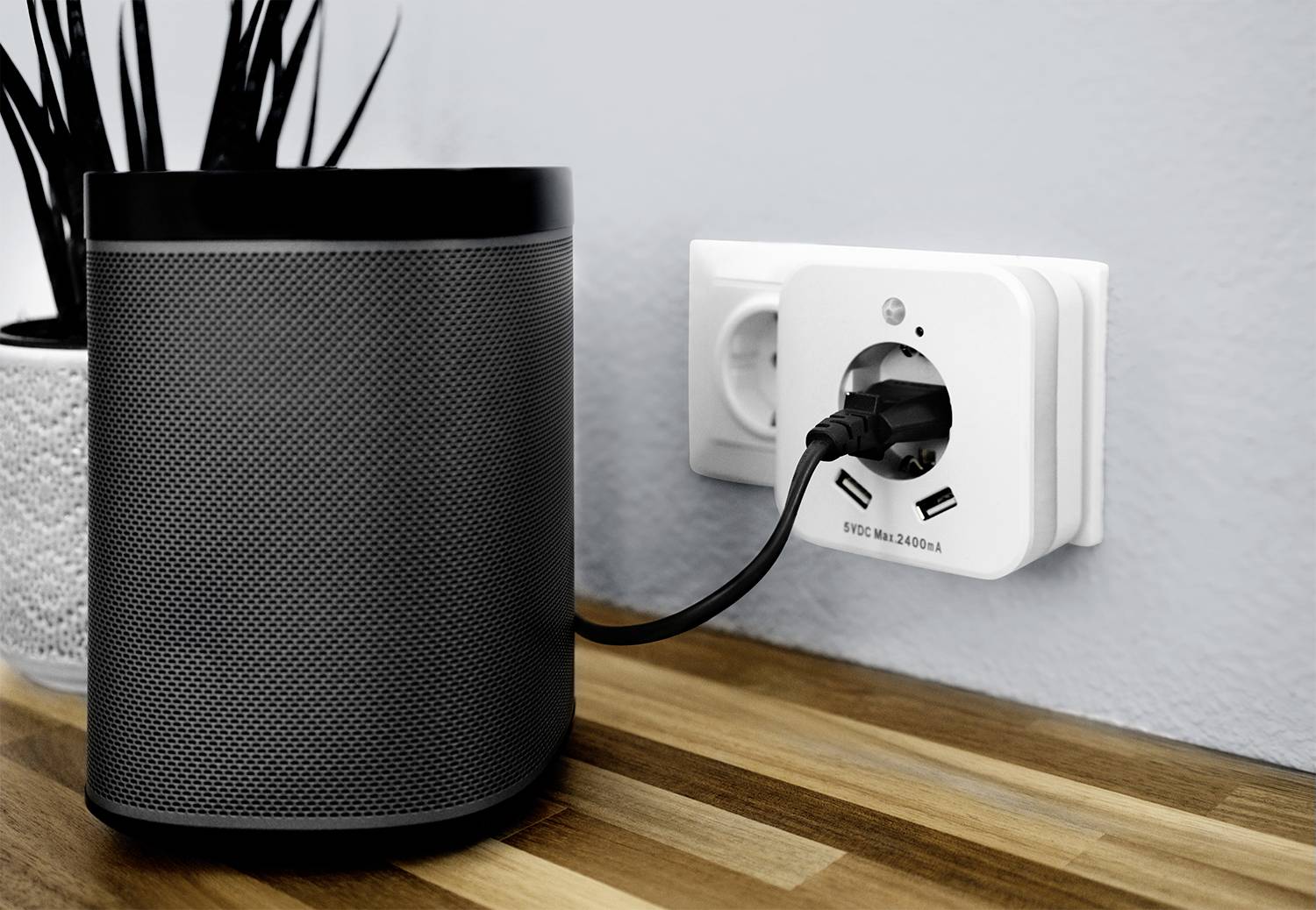 Veilleuse LED avec détecteur de mouvement InnTec SLED02 LED blanc chaud blanc