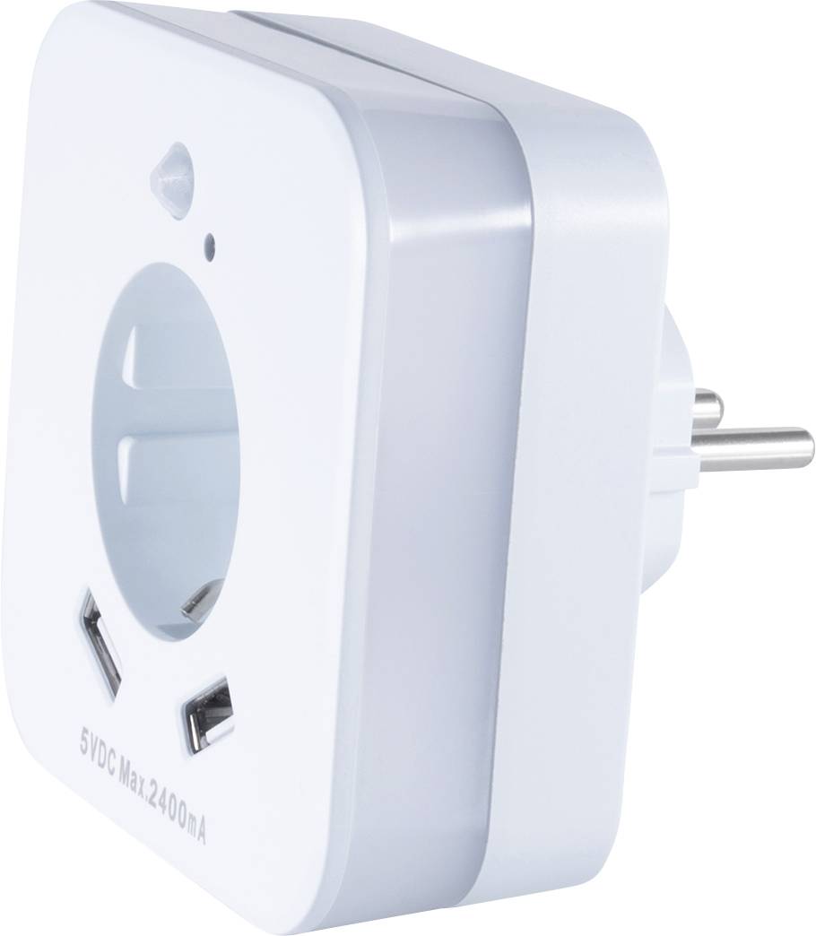 Veilleuse LED avec détecteur de mouvement InnTec SLED02 LED blanc chaud blanc