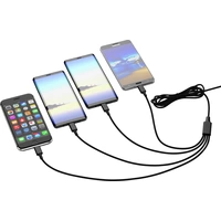 Smrter Câble de charge USB USB-A mâle, USB-C® mâle, USB-C® mâle, Connecteur Lightning , USB-Micro-B mâle 1.20 m noir Smrter Câble de charge USB USB-A mâle, USB-C® mâle, USB-C® mâle, Connecteur Lightning , USB-Micro-B mâle 1.20 m noir
