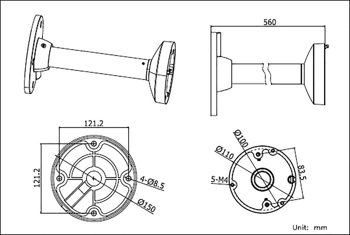 HIKVISION Support de plafond DS-1271ZJ-110