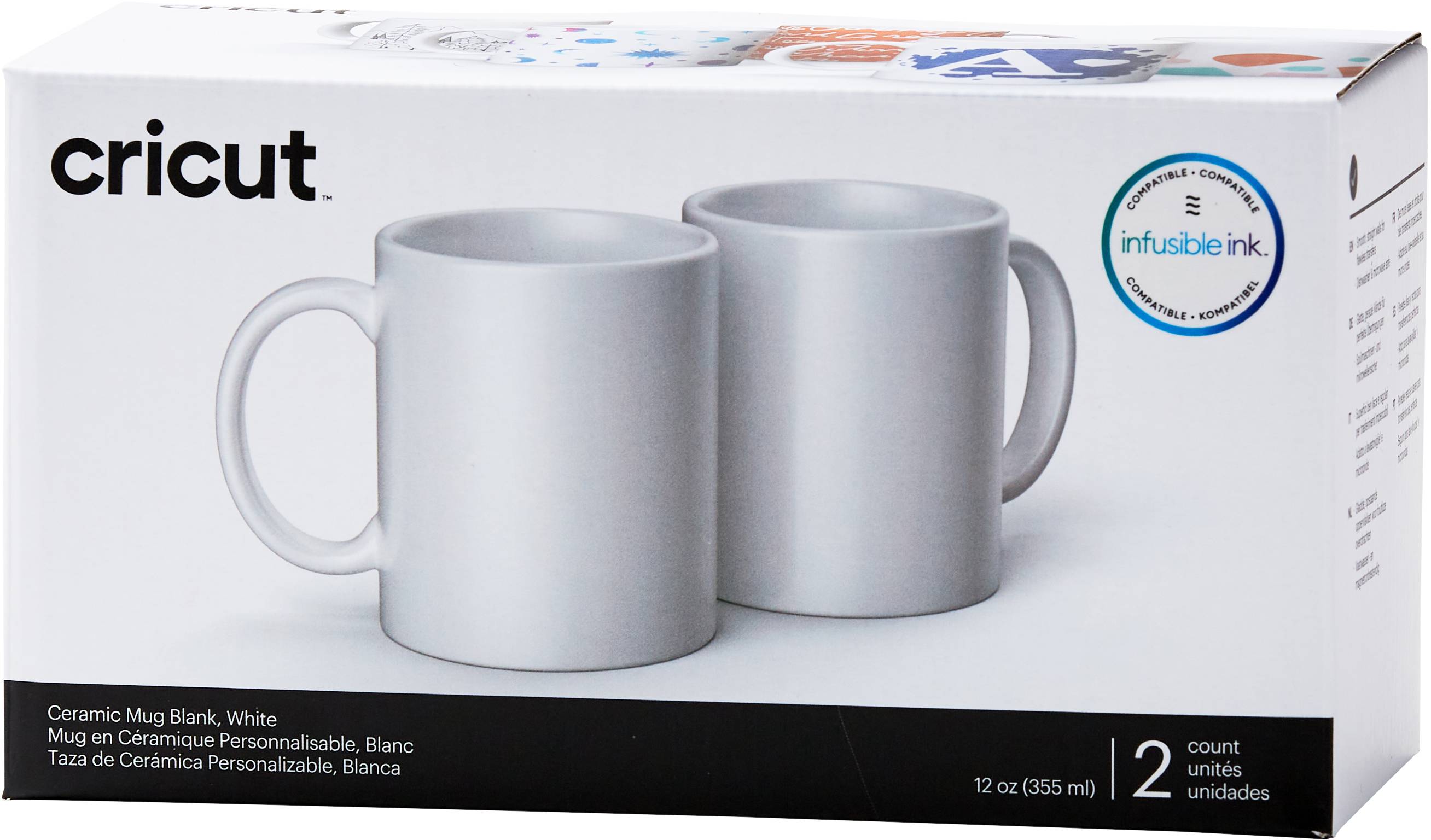 Cricut Ceramic Mug Blank Tasse blanc