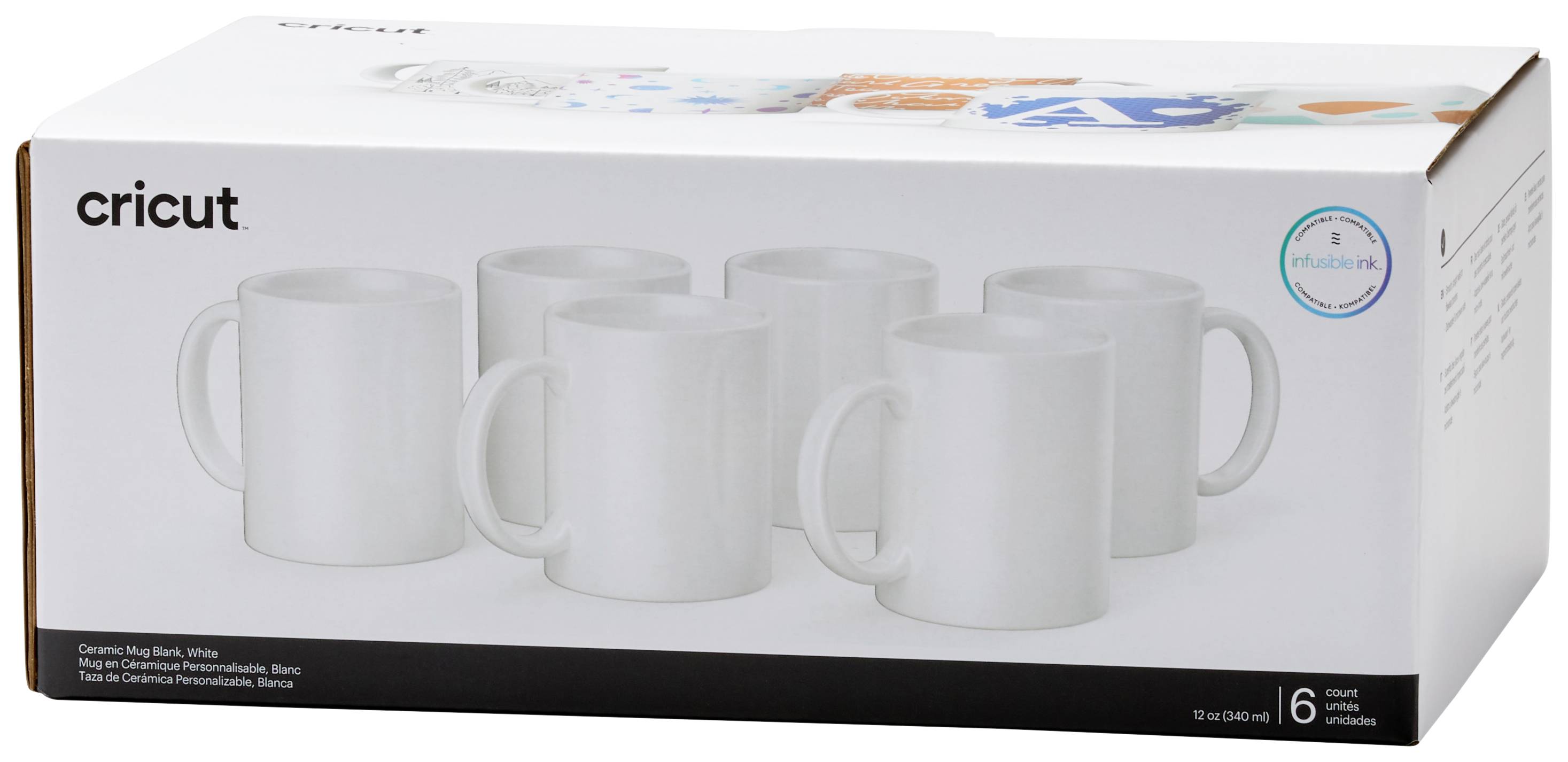 Cricut Ceramic Mug Blank Tasse blanc