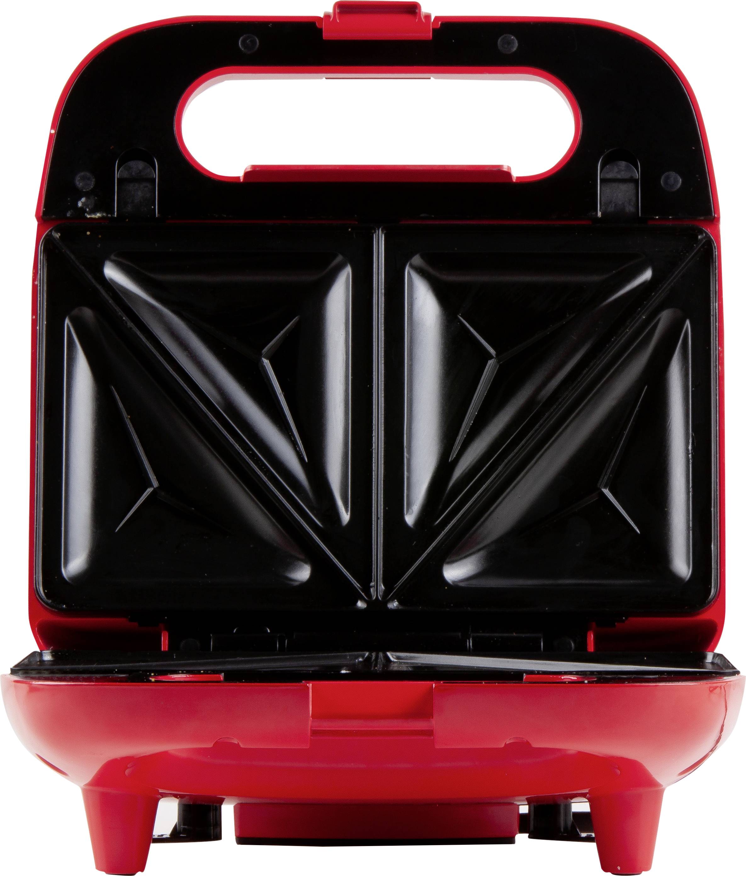 DOMO Snack Party 5in1 Appareil à croque-monsieur boîtier Cool-Touch, revêtement anti-adhésif rouge