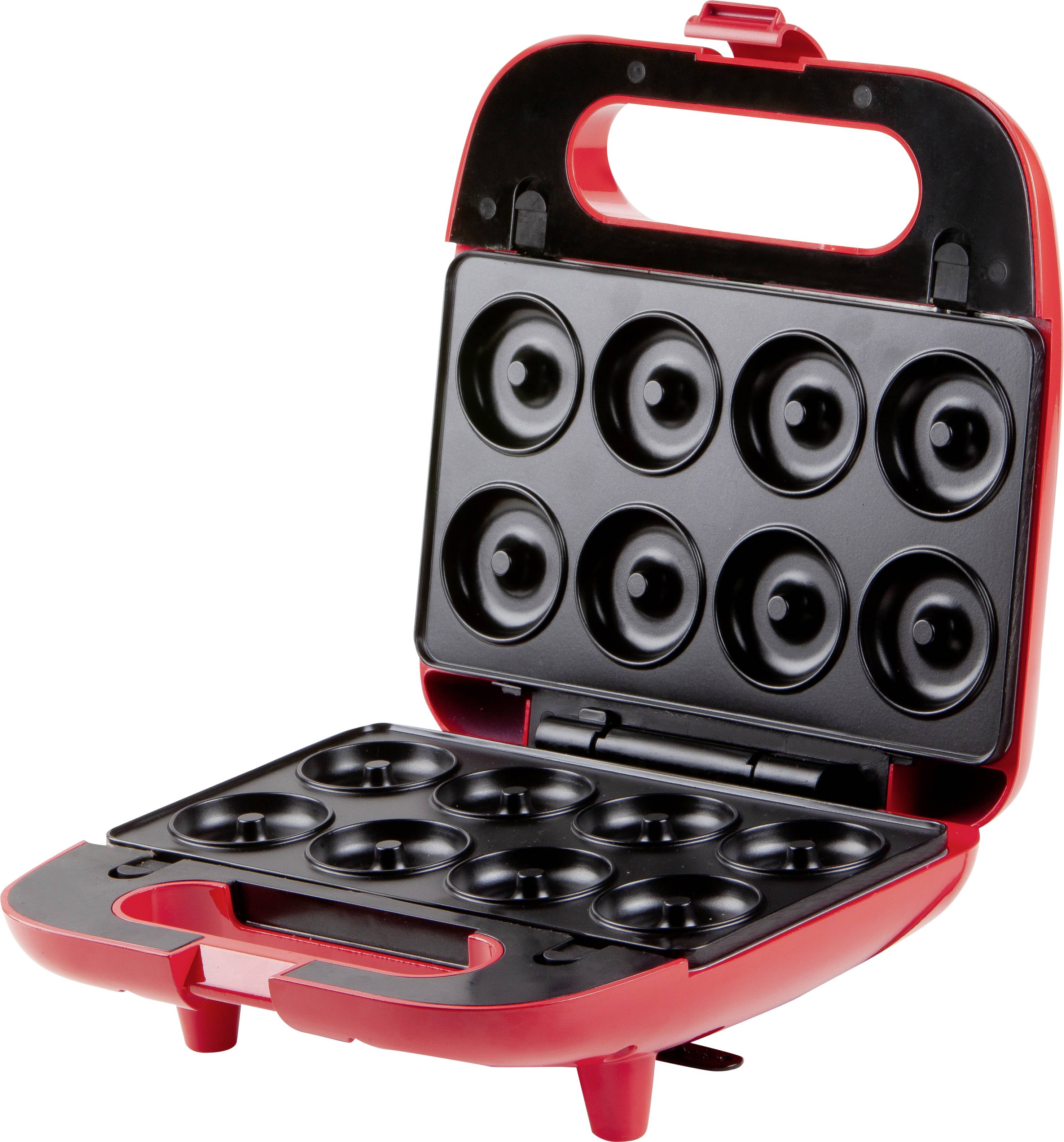 DOMO Snack Party 5in1 Appareil à croque-monsieur boîtier Cool-Touch, revêtement anti-adhésif rouge