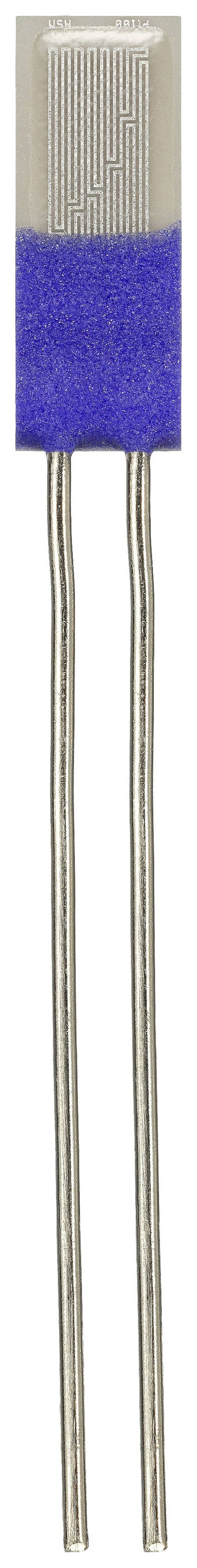 Thermoélément à gaine bleue et deux longues pattes métalliques, utilisé dans les dispositifs de mesure de température.