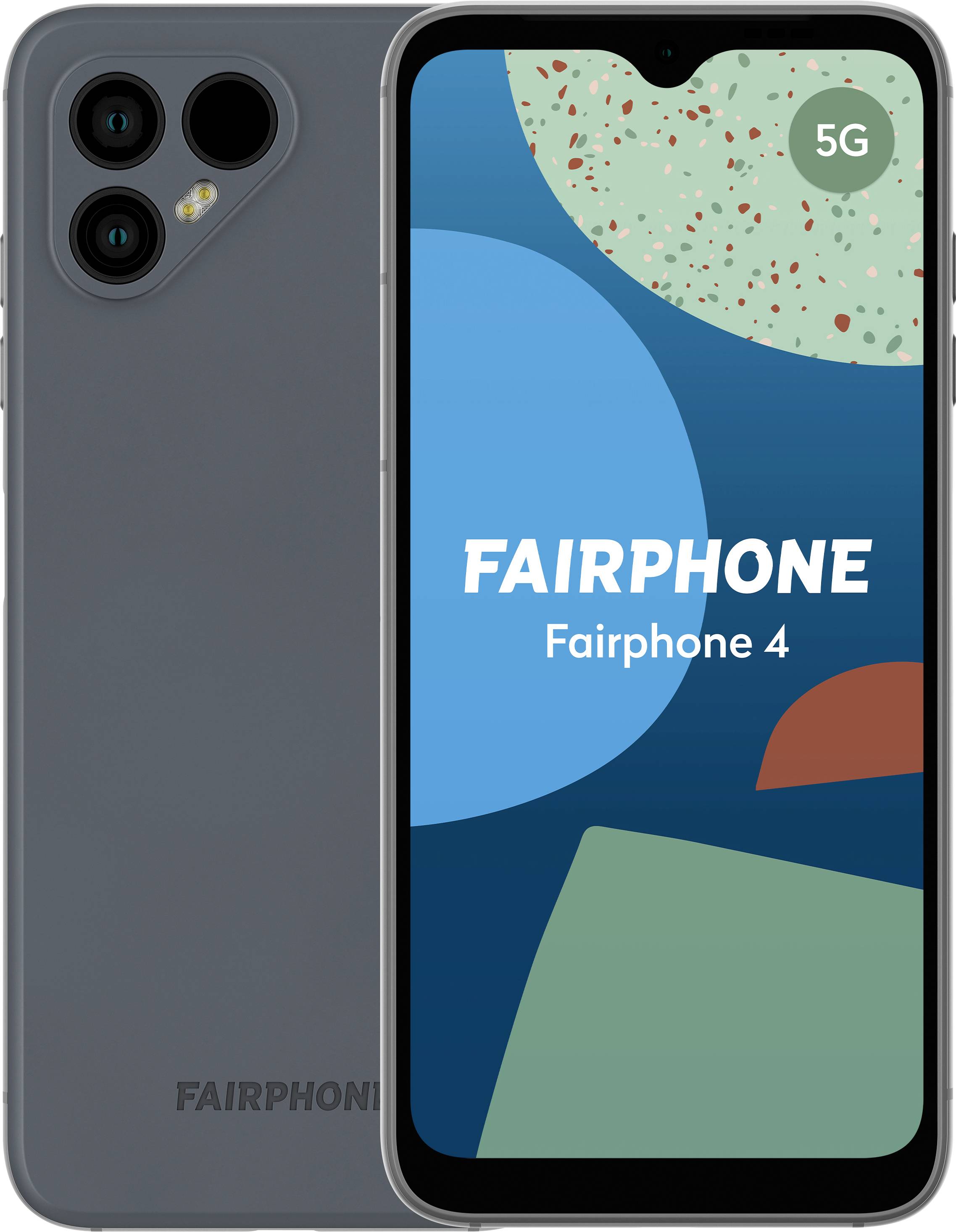 Smartphone 5G Fairphone 4 128 GB 16 cm gris 6.3 pouces Android™ 11 double SIM