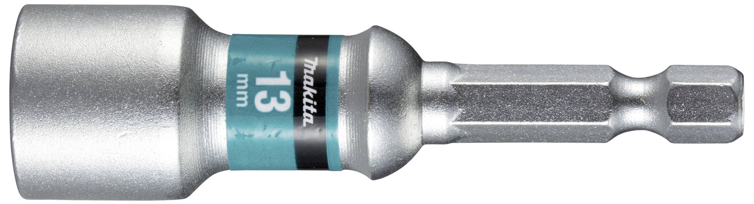 Clé hexagonale métallique de 13 mm avec logo Makita, conçue pour les travaux de vissage.