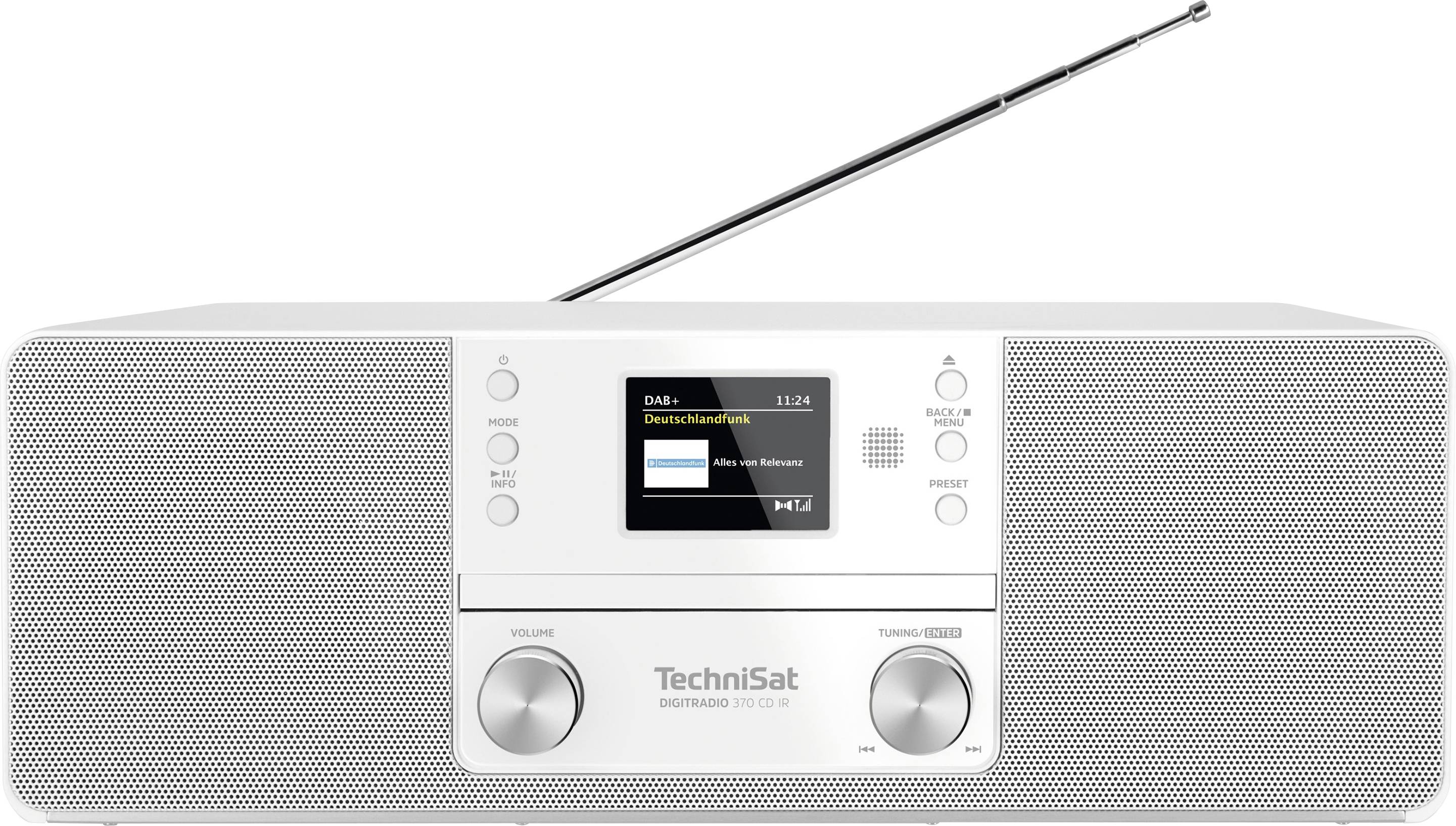 TechniSat DIGITRADIO 370 CD IR Radio de table DAB+, DAB, FM, Internet WiFi, Bluetooth, CD, USB, radio internet avec télécommande