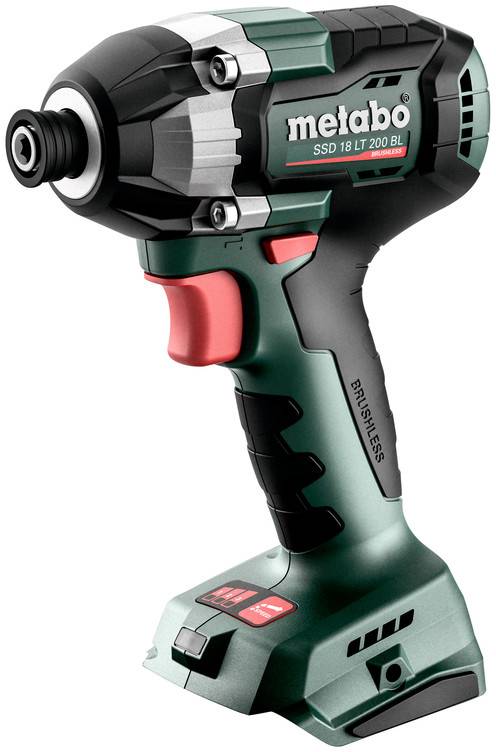 Visseuse sans fil Metabo au design robuste et à la poignée ergonomique, adaptée à divers travaux de vissage et de perçage.