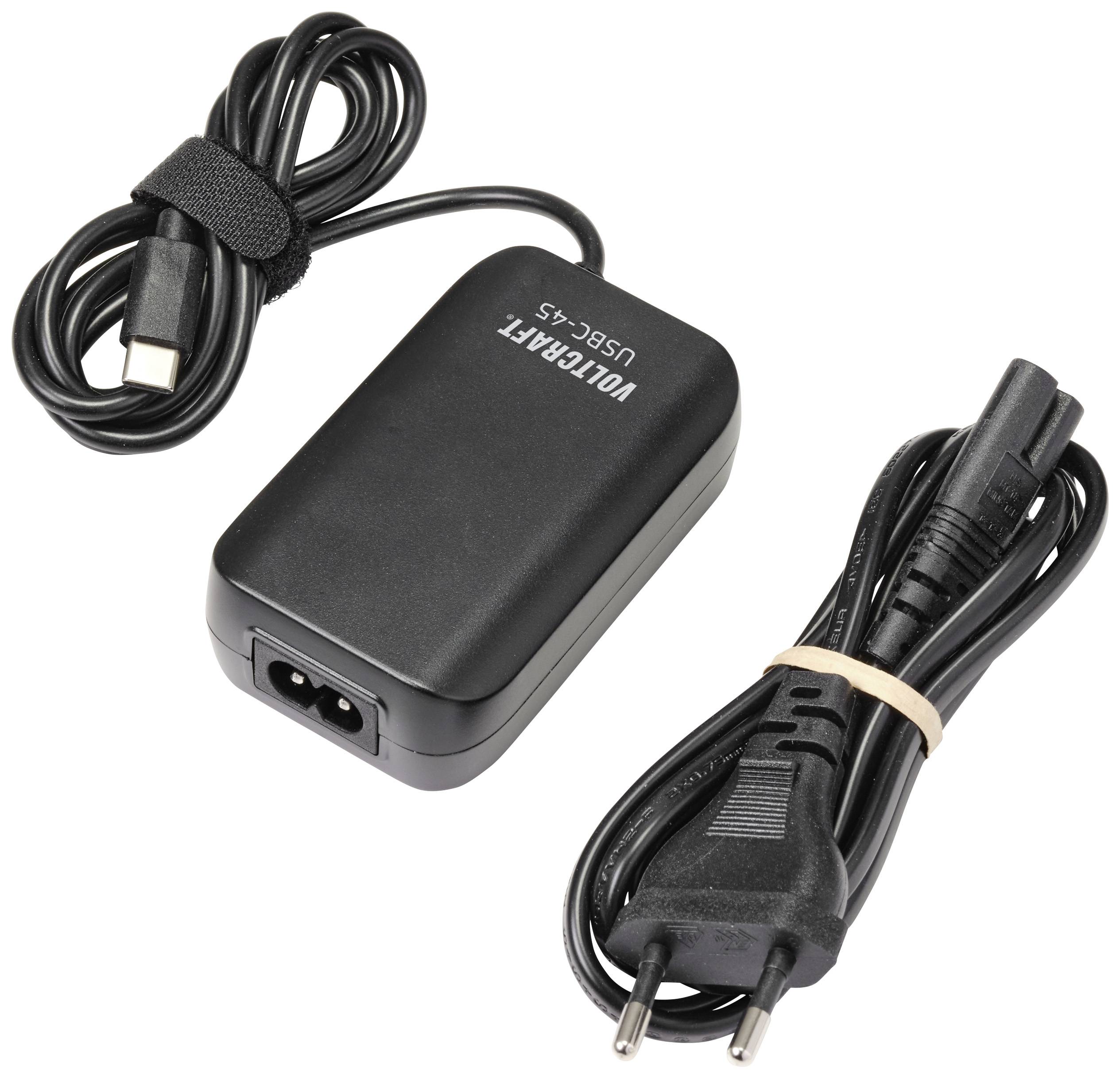 VOLTCRAFT USBC-45 Chargeur USB 45 W 5 V/DC, 20 V/DC 3 A USB Power Delivery (USB-PD)