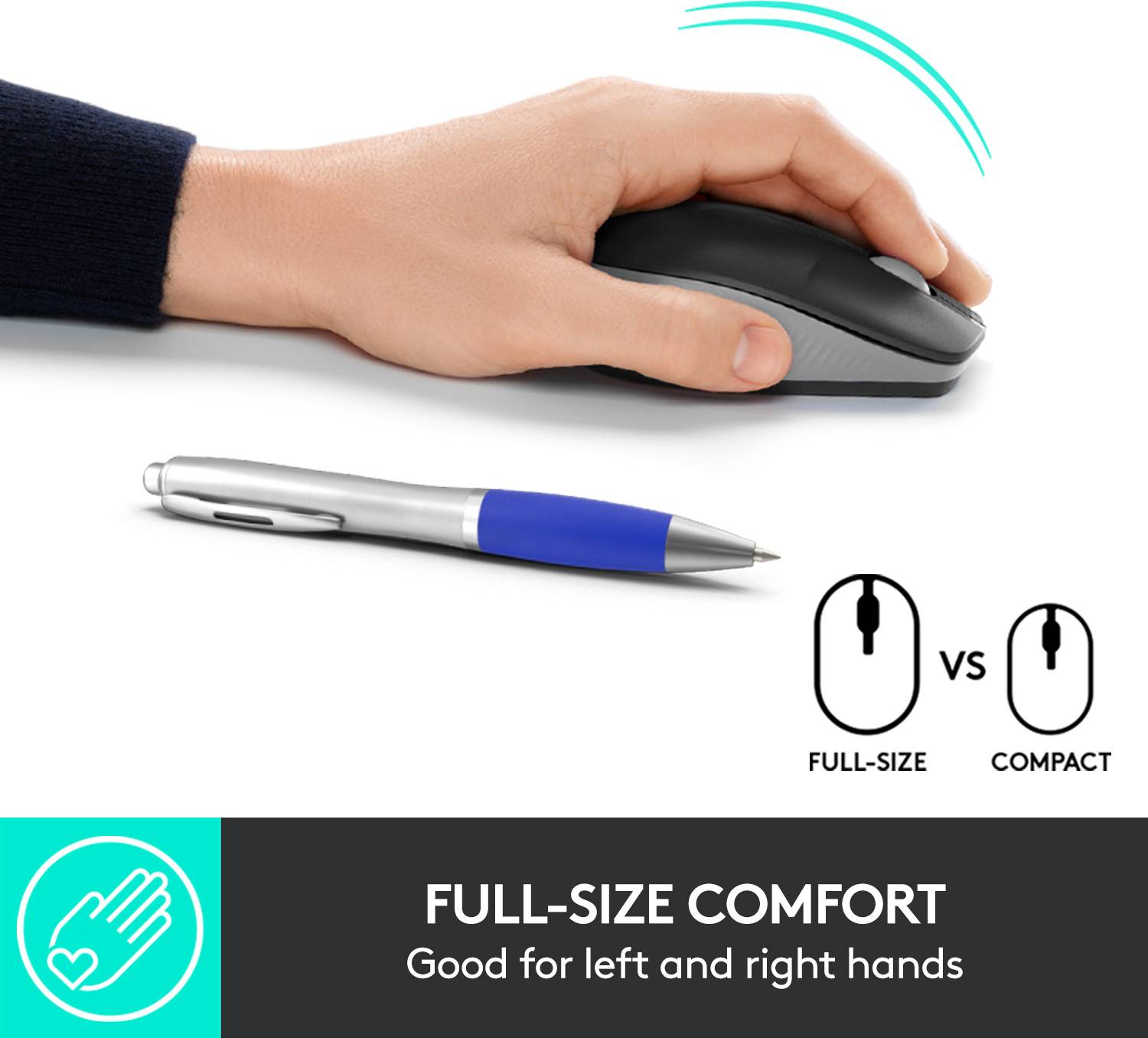 Logitech M190 Souris radio optique gris moyen 3 Boutons 1000 dpi