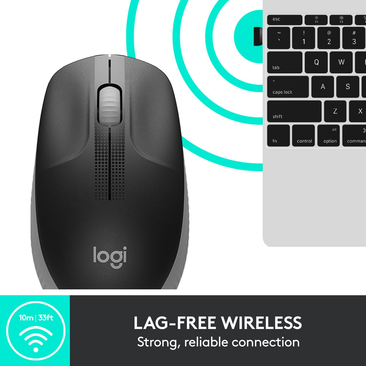 Logitech M190 Souris radio optique gris moyen 3 Boutons 1000 dpi