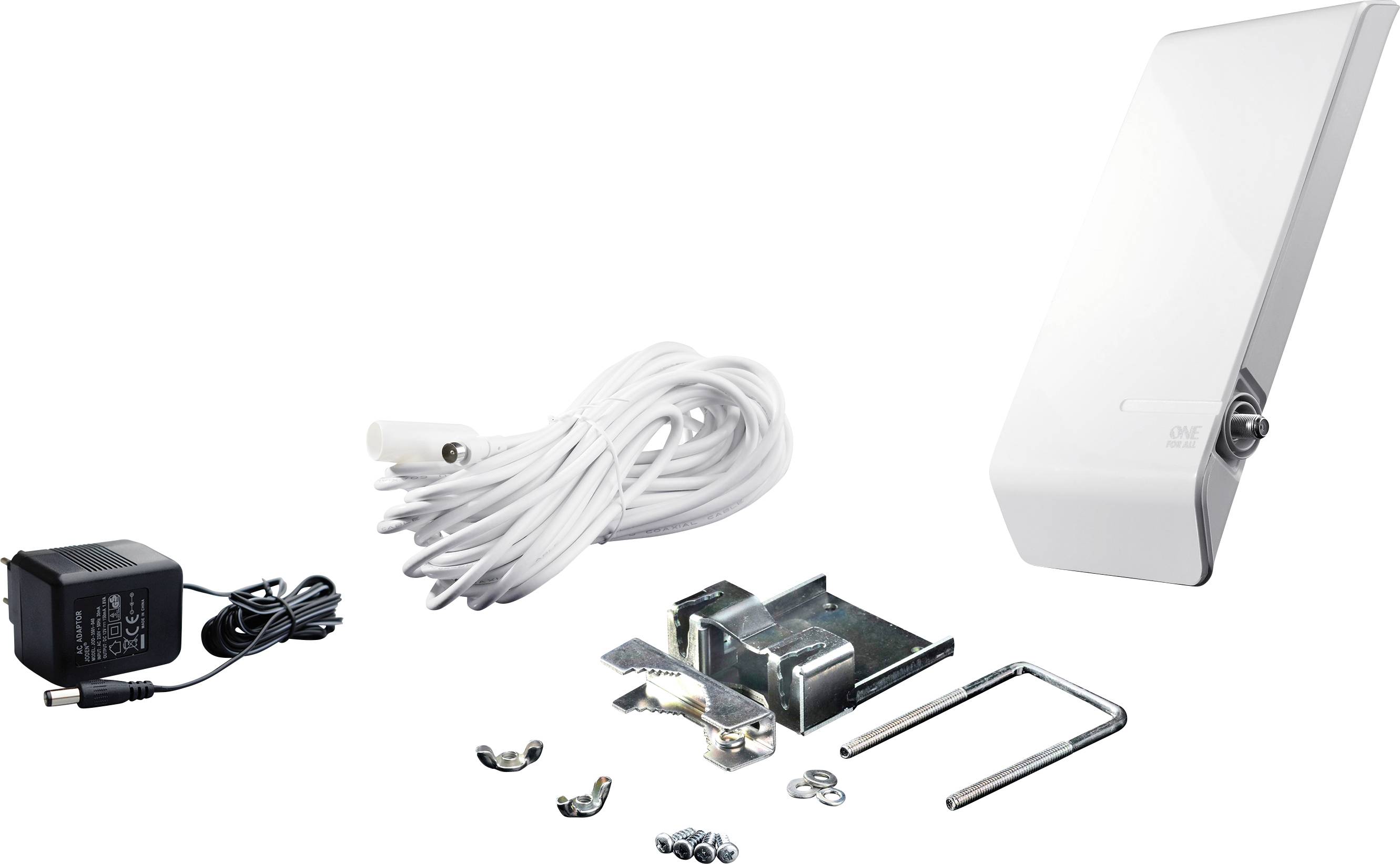 One For All SV 9450-5G Antenne plate DVB-T/T2 passive extérieure blanc