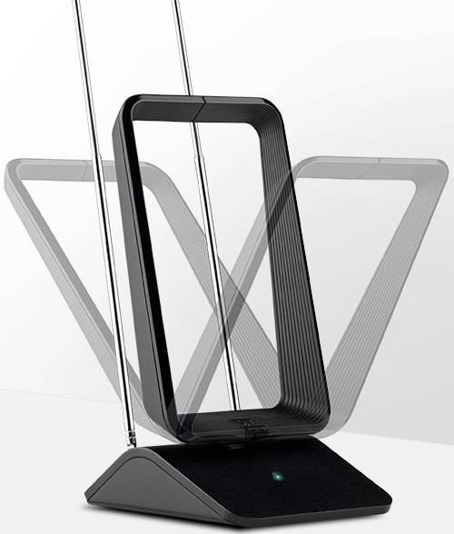 One For All SV 9460-5G Antenne télescopique DVB-T/T2 passive intérieure noir