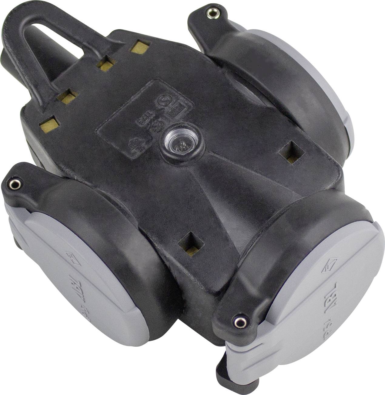 AS Schwabe 62245 Fiche électrique femelle avec terre 230 V gris-noir IP54