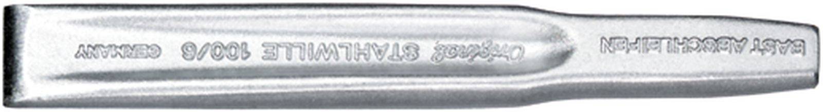 Tampon métallique avec numéro de série et nom du fabricant gravés ; probablement un outil de marquage ou de série.