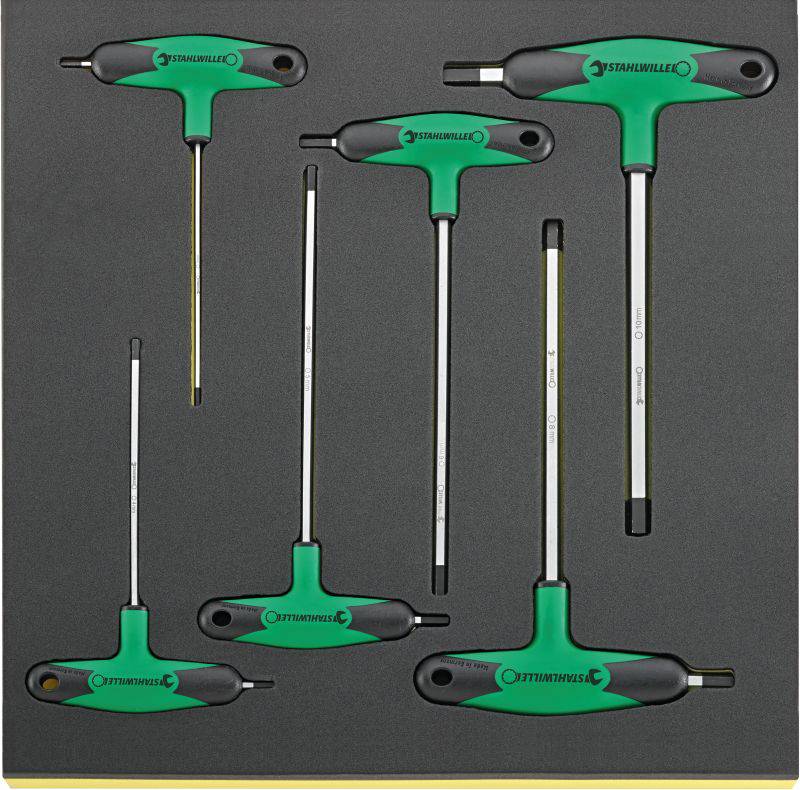 Stahlwille TCS 10768-2K/6 Jeu de clés mâles coudées 3 mm, 4 mm, 5 mm, 6 mm, 8 mm, 10 mm 6 pièces