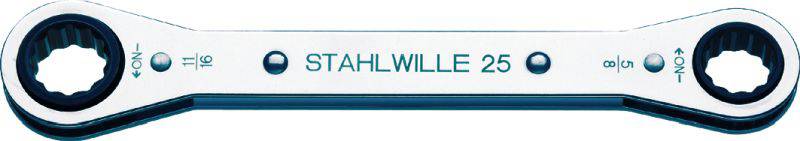 Stahlwille 41562022 25AN 5/16 X 11/32 RATSCHENRINGSCHLUESSEL Jeu de clés à cliquet annulaires doubles Ouverture de clé (pouces)