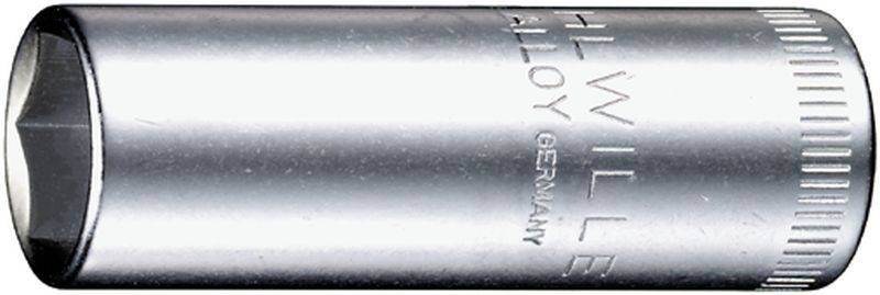Embout de clé métallique de 'HWILLE ALLOY', fabriqué en Allemagne. Forme cylindrique avec texte gravé.