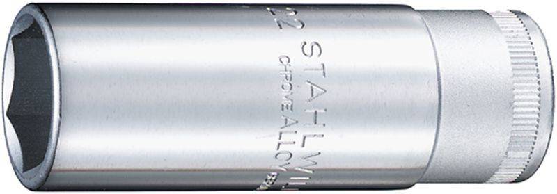 Clé à douille hexagonale en acier chromé, estampillée 'Stahlwille Chrome Alloy'.