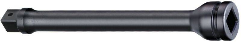 Long cylindre métallique noir avec une extrémité hexagonale, ressemblant à un outil de prolongation ou un adaptateur en mécanique.