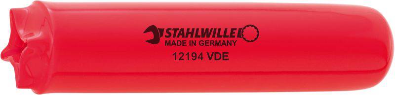Poignée de protection rouge de STAHLWILLE, fabriquée en Allemagne, numéro de modèle 12194 VDE, pour outils isolés.