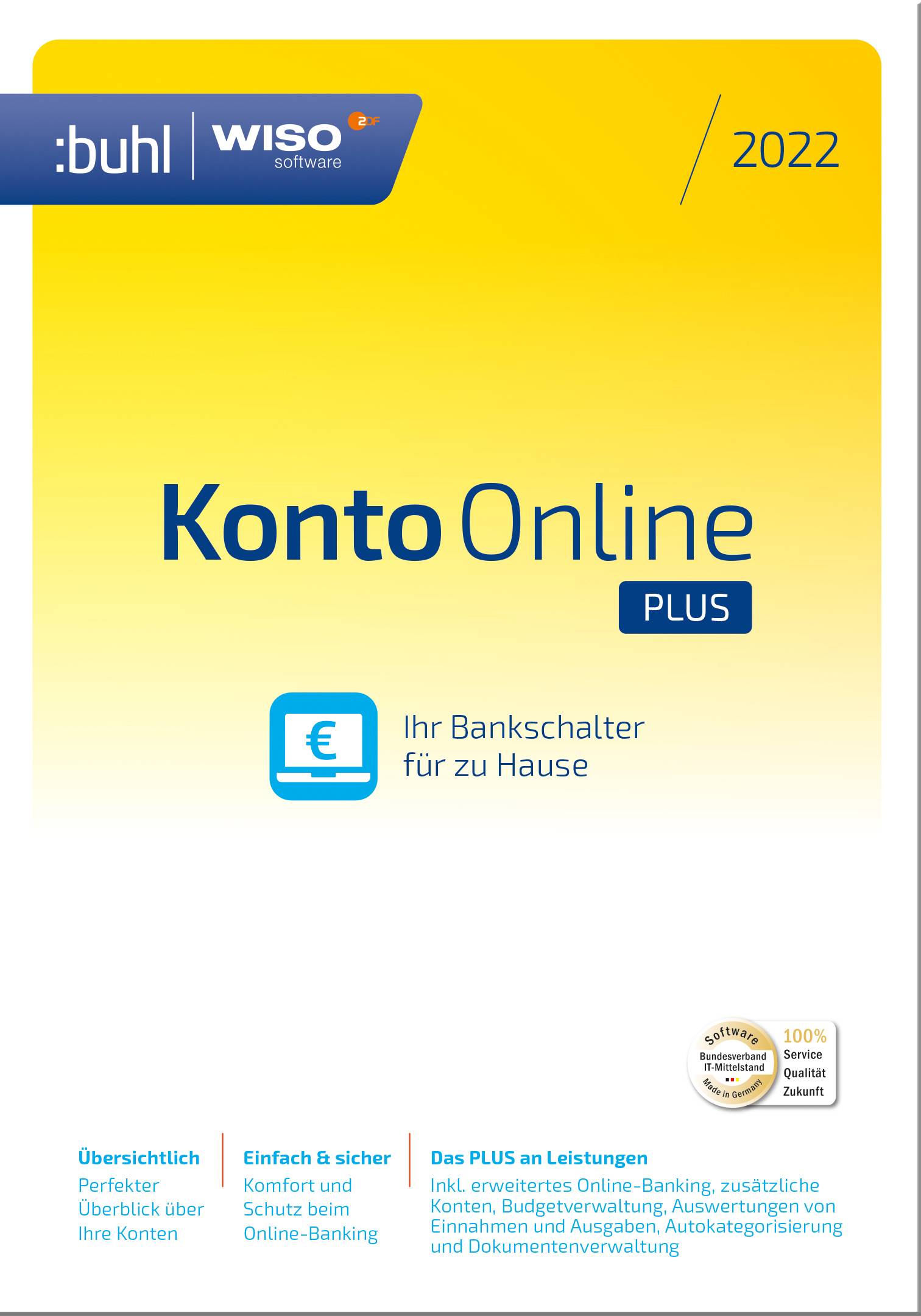 WISO Konto Online Plus 2022 version complète, 1 licence Windows Logiciel de finance