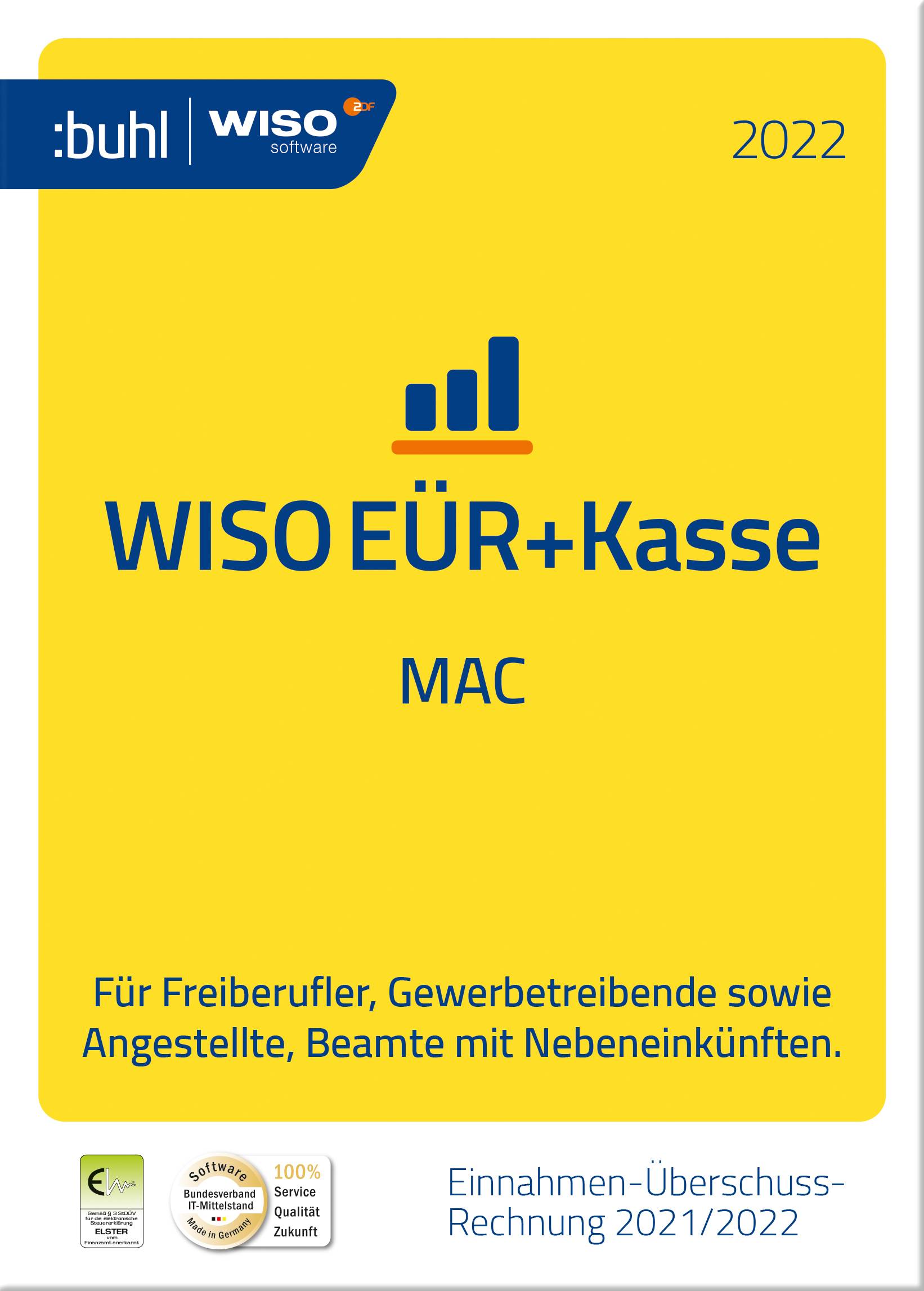WISO EÜR+Kasse Mac 2022 version complète, 1 licence Mac Logiciel de finance