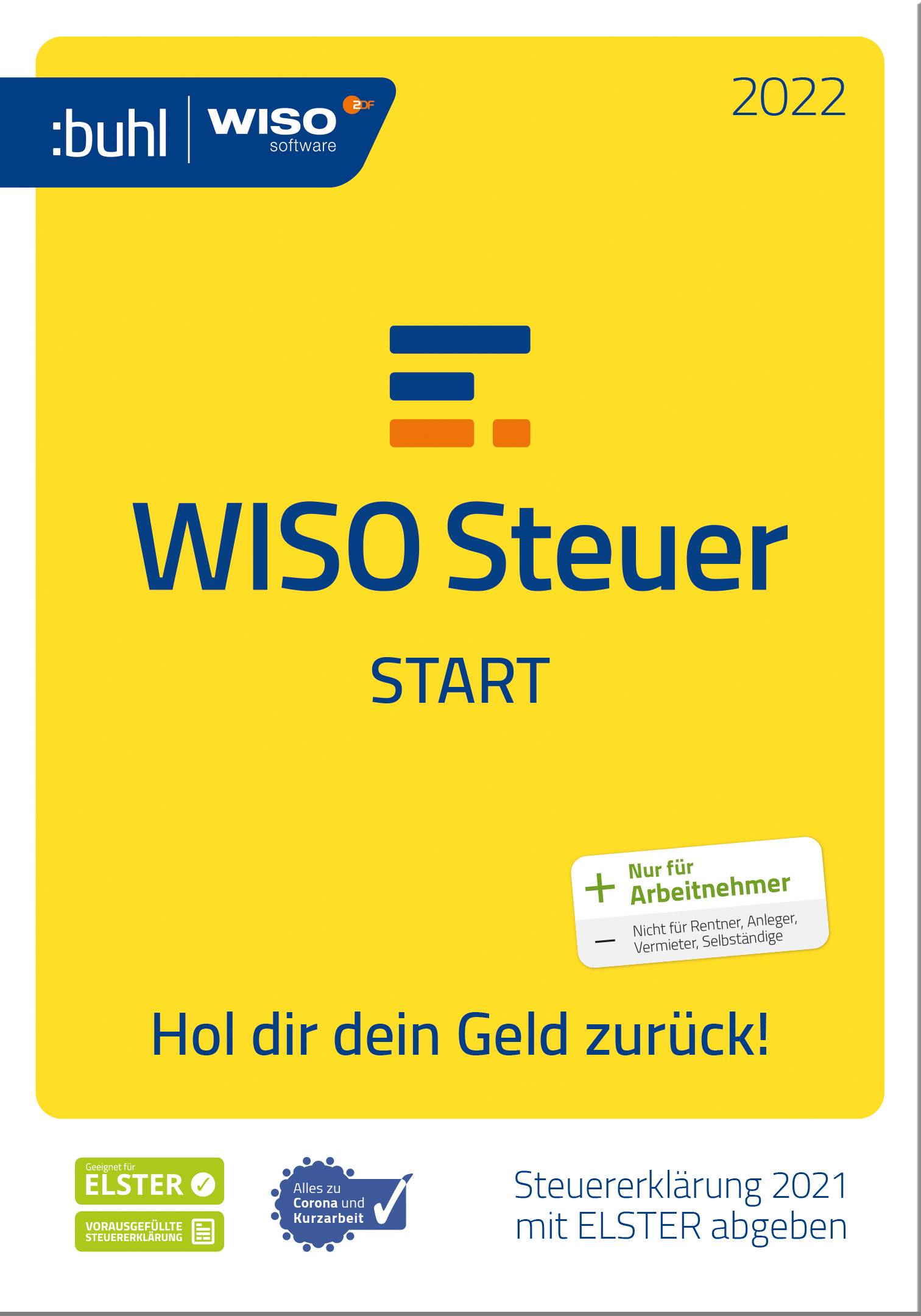 WISO Steuer-Start 2022 (DVD-Box) version complète, 1 licence Windows Logiciel de commande