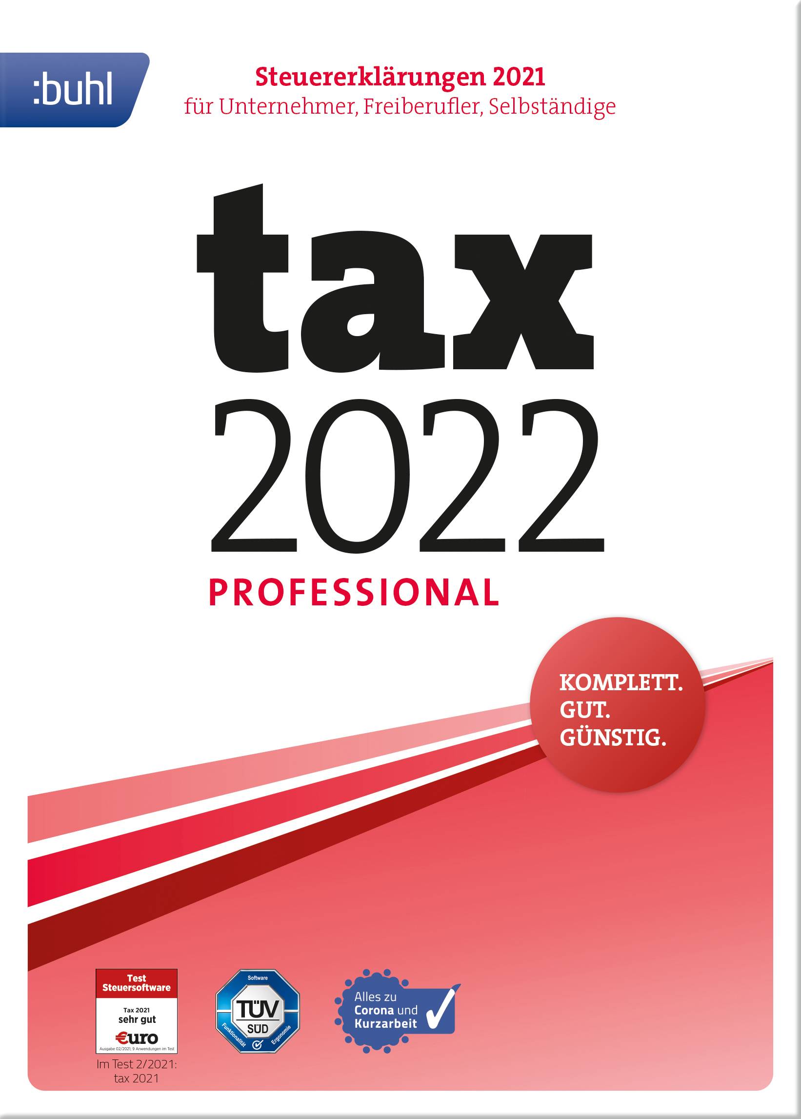 WISO tax 2022 Professional version complète, 1 licence Windows Logiciel de commande