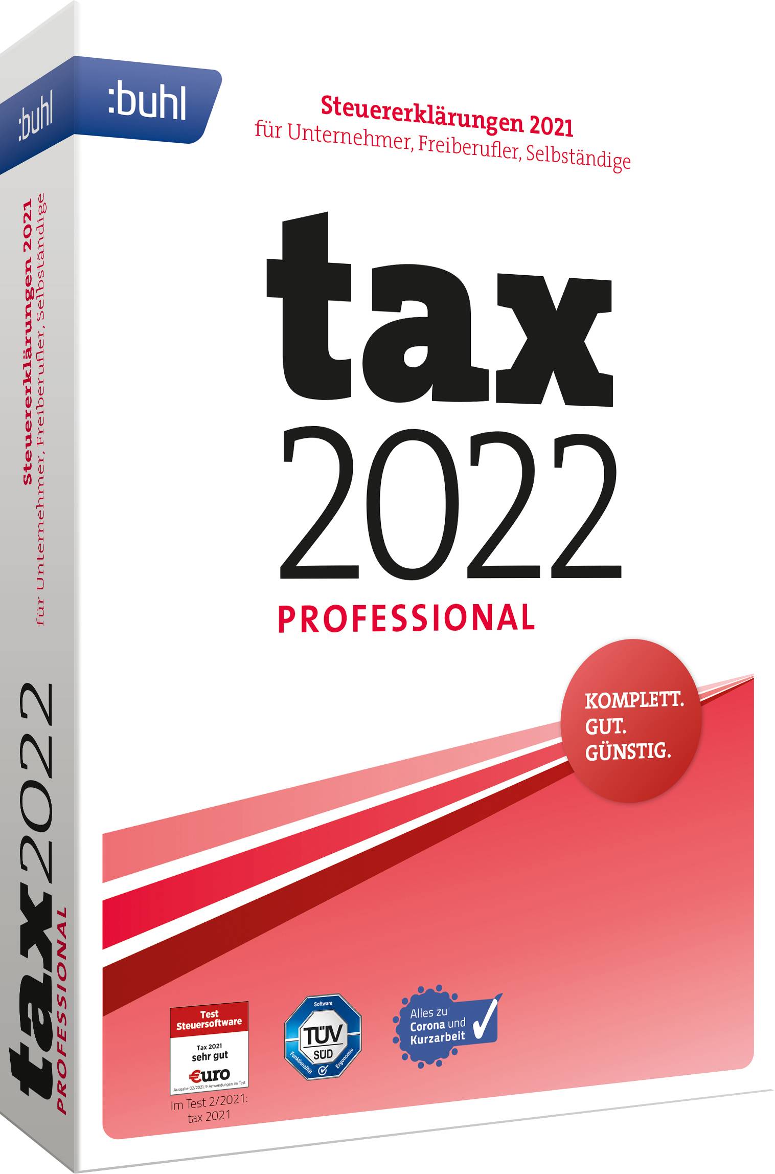 WISO tax 2022 Professional version complète, 1 licence Windows Logiciel de commande