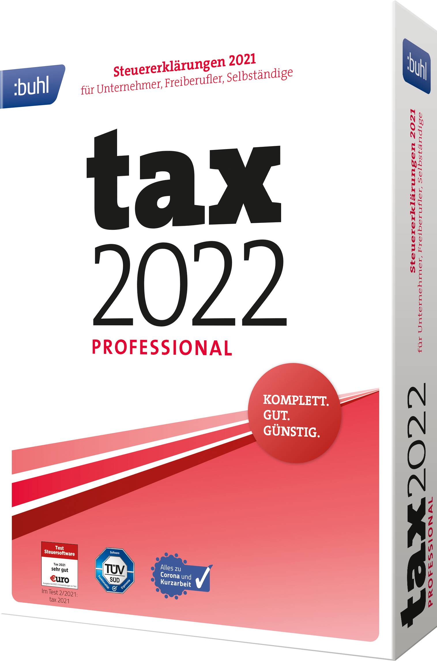 WISO tax 2022 Professional version complète, 1 licence Windows Logiciel de commande