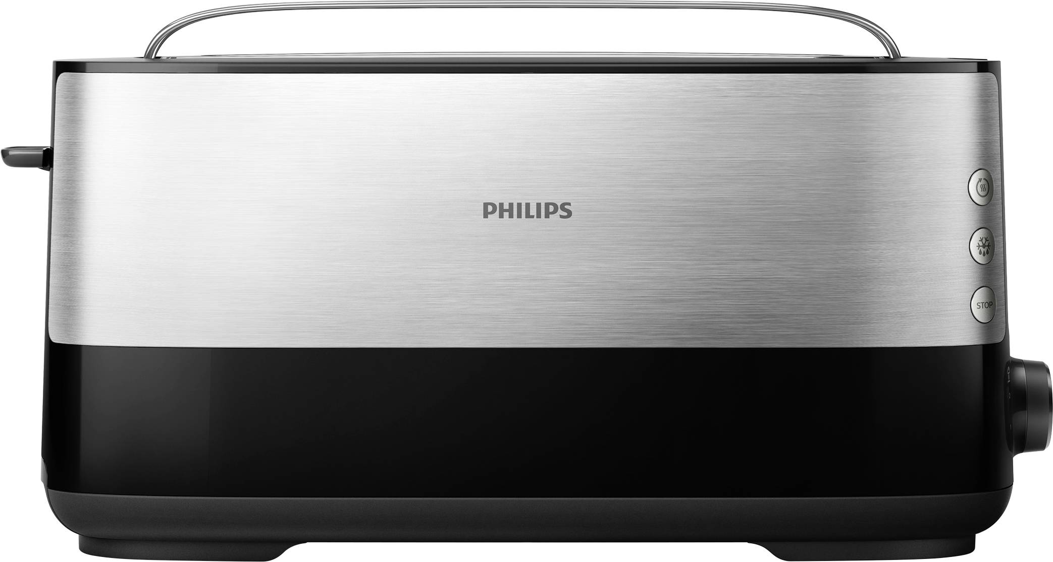 Philips Home HD2692/90 Viva Grille-pain à fente large acier inoxydable, noir