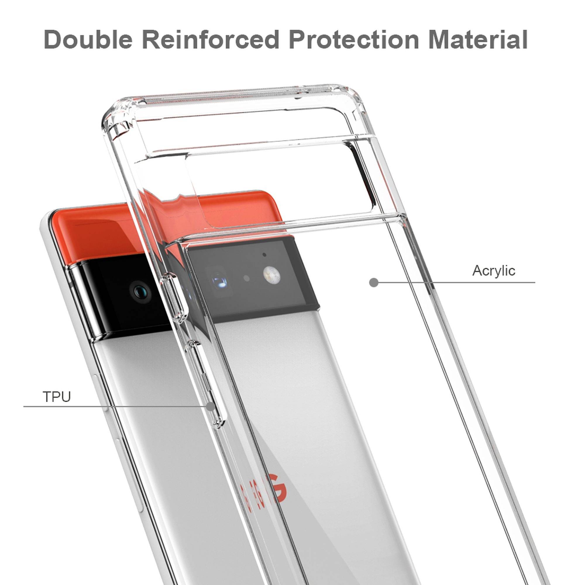 JT Berlin Pankow Clear Coque arrière Google Pixel 6 Pro transparent résistant aux chocs 4260464228037