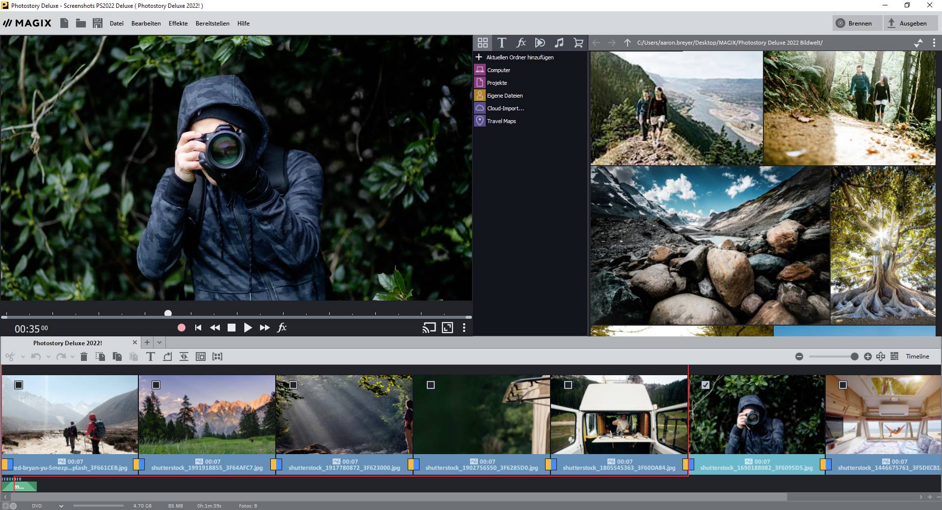 Magix Photostory deluxe (2022) version complète, 1 licence Windows Logiciel de retouche photo
