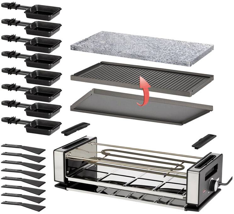 Unold Appareil à raclette noir, acier inoxydable