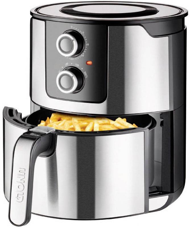 Unold XL Friteuse à air chaud 5 l 1400 W acier inoxydable, noir