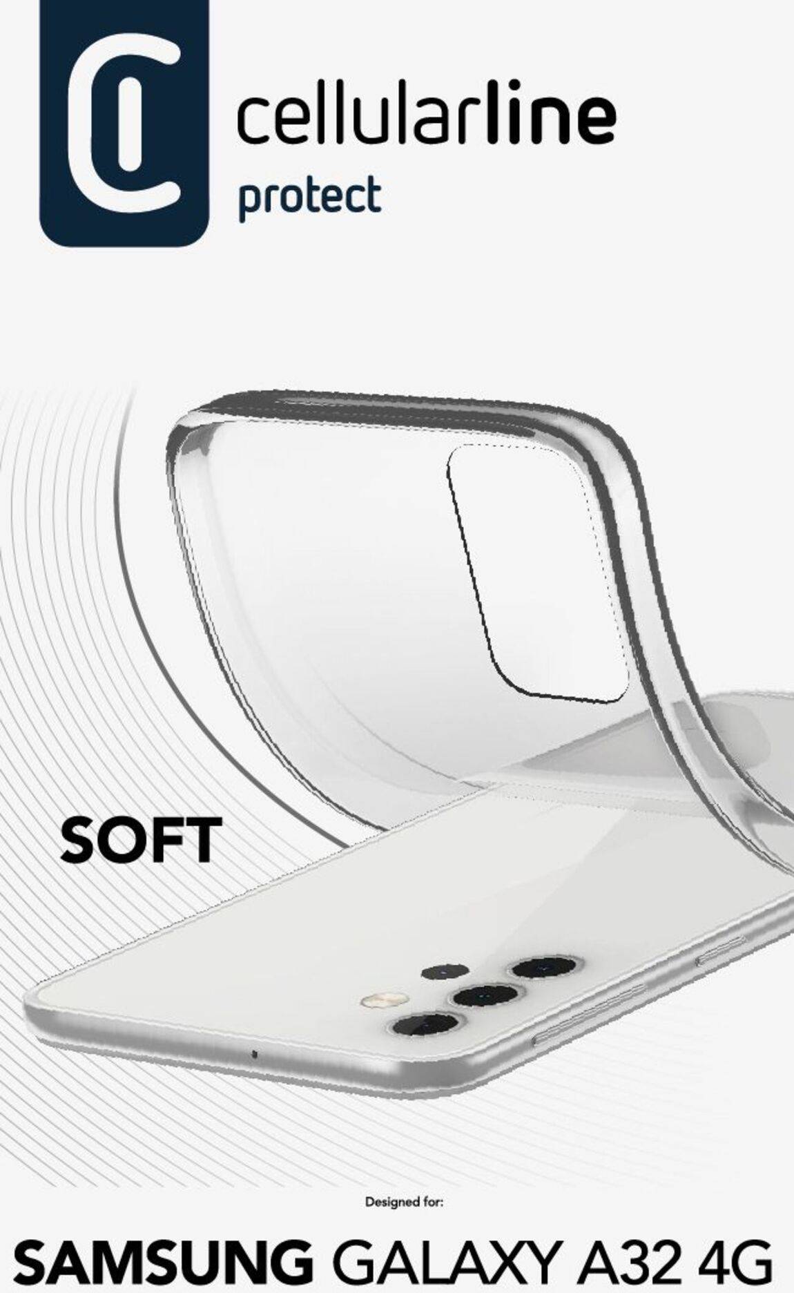 Cellularline Coque arrière Samsung Galaxy A32 transparent