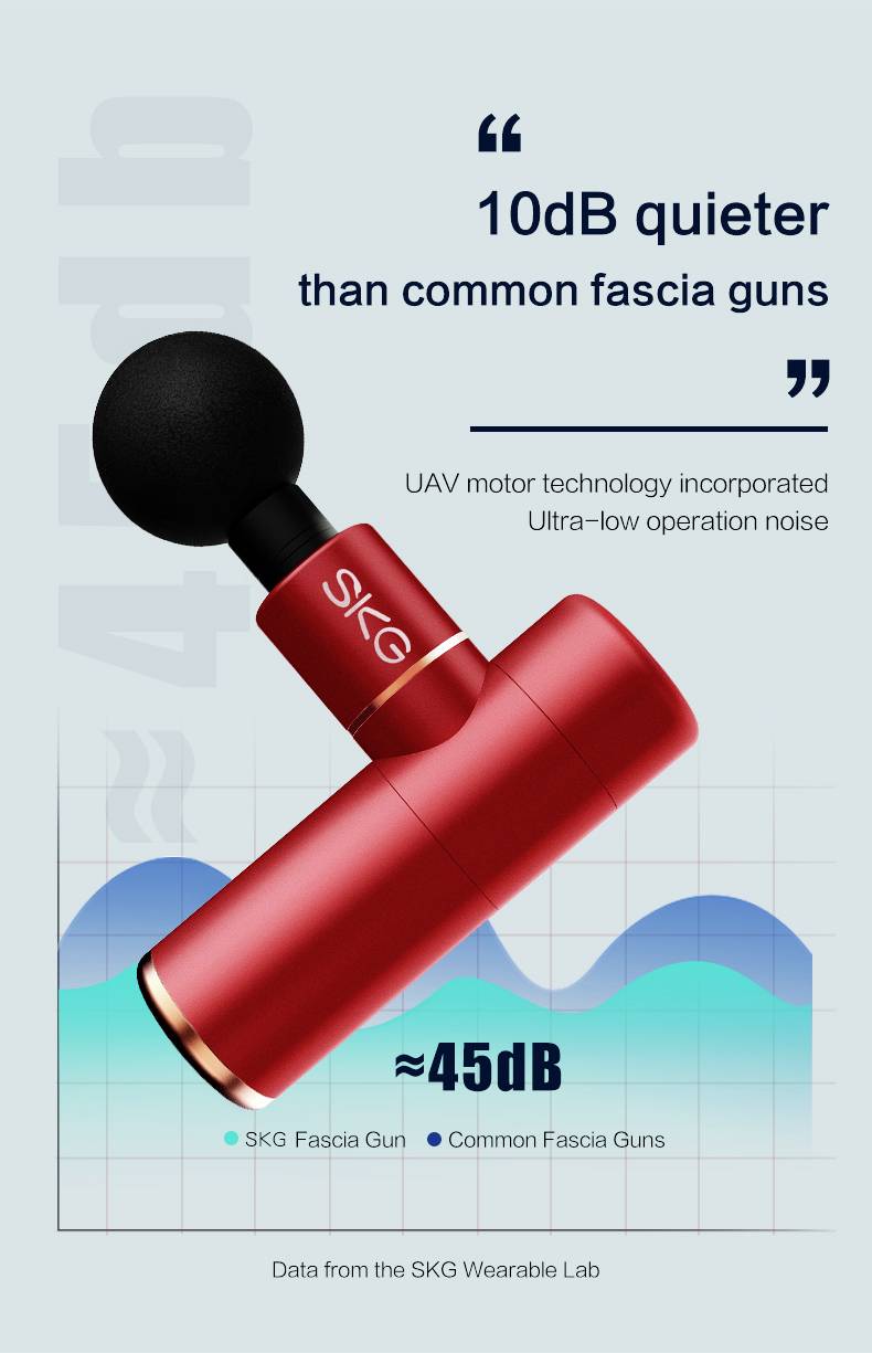 SKG F3-EN-RED Pistolet de massage rouge