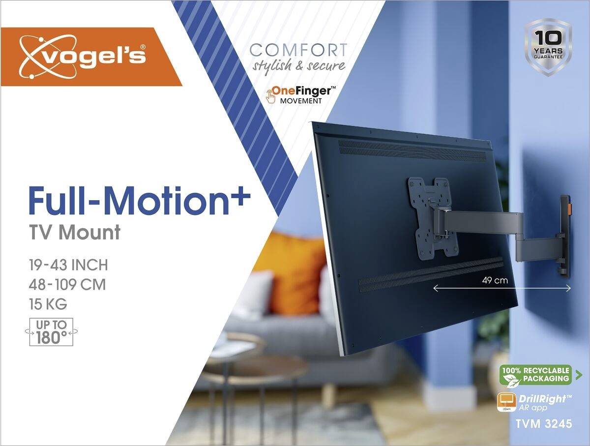 Vogel's TVM 3245 Support mural TV 48,3 cm (19") - 109,2 cm (43") mobile, inclinable