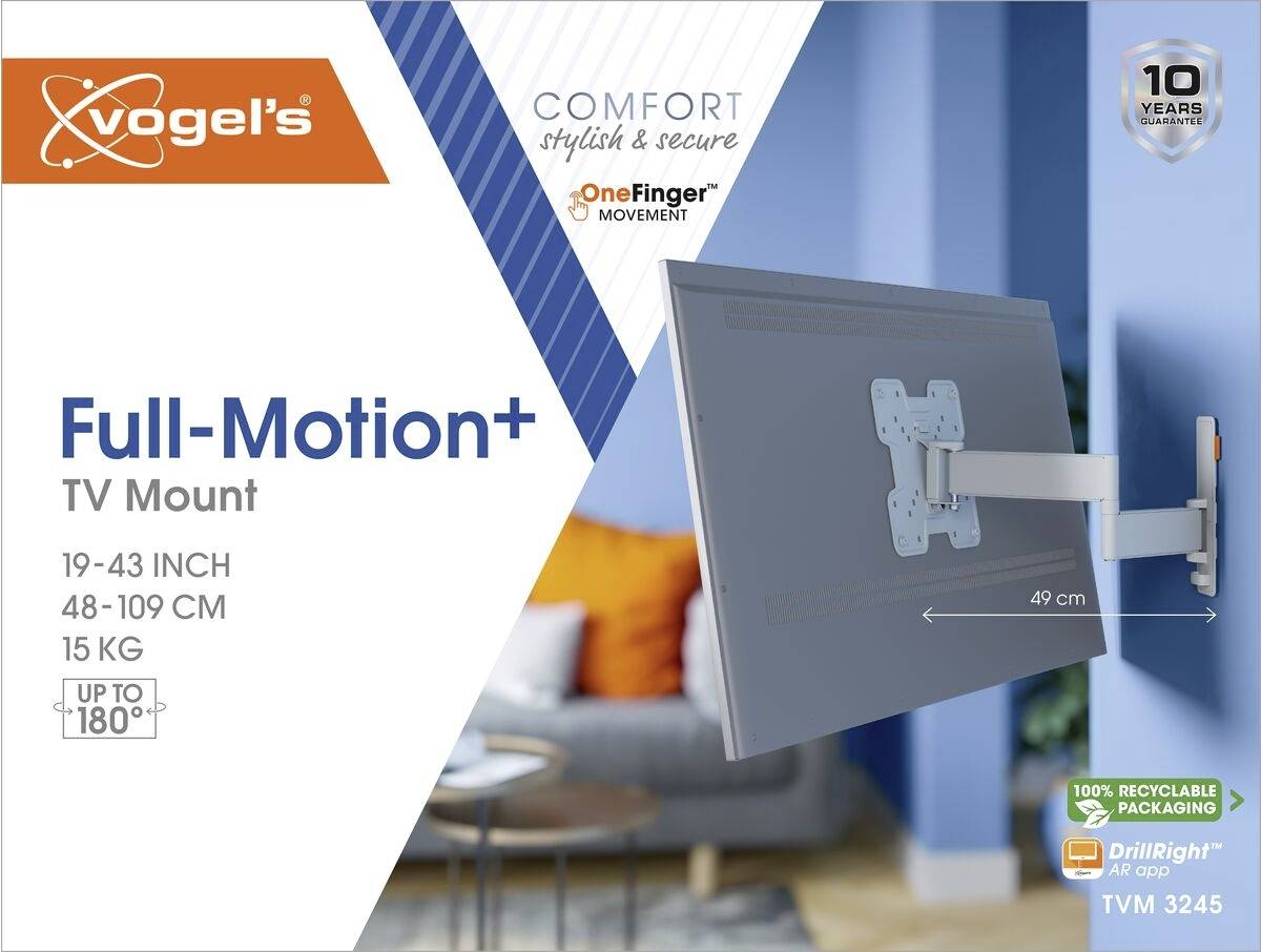 Vogel's TVM 3245 Support mural TV 48,3 cm (19") - 109,2 cm (43") mobile, inclinable