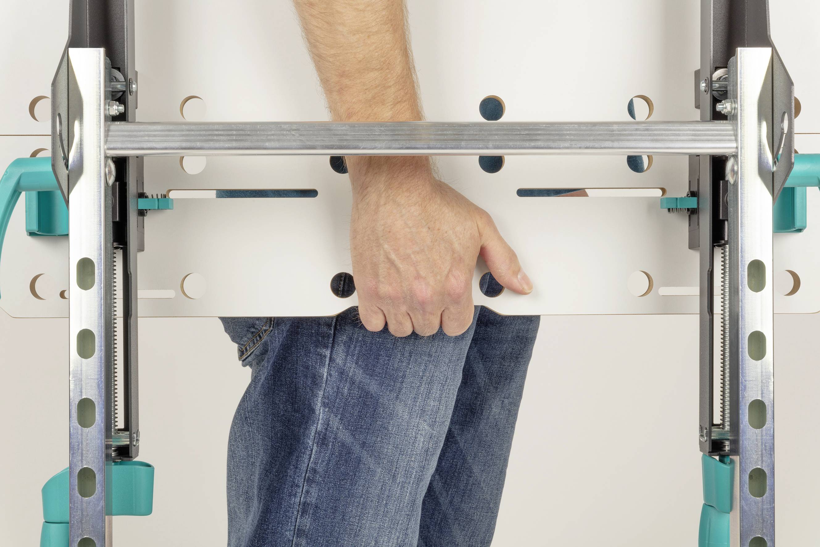 Wolfcraft 6871000 Table de serrage Master 750 Ergo 13.2 kg noir, argent