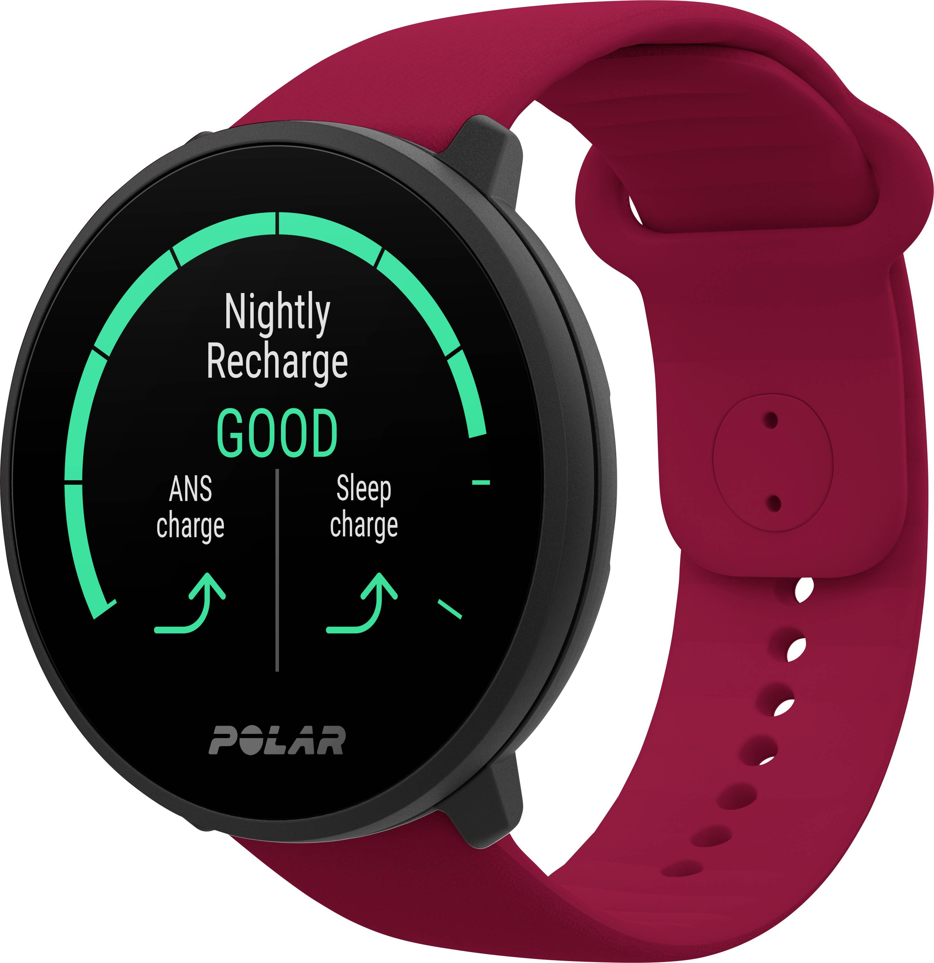 Polar Unite Montre cardio avec capteur intégré 43 mm rouge