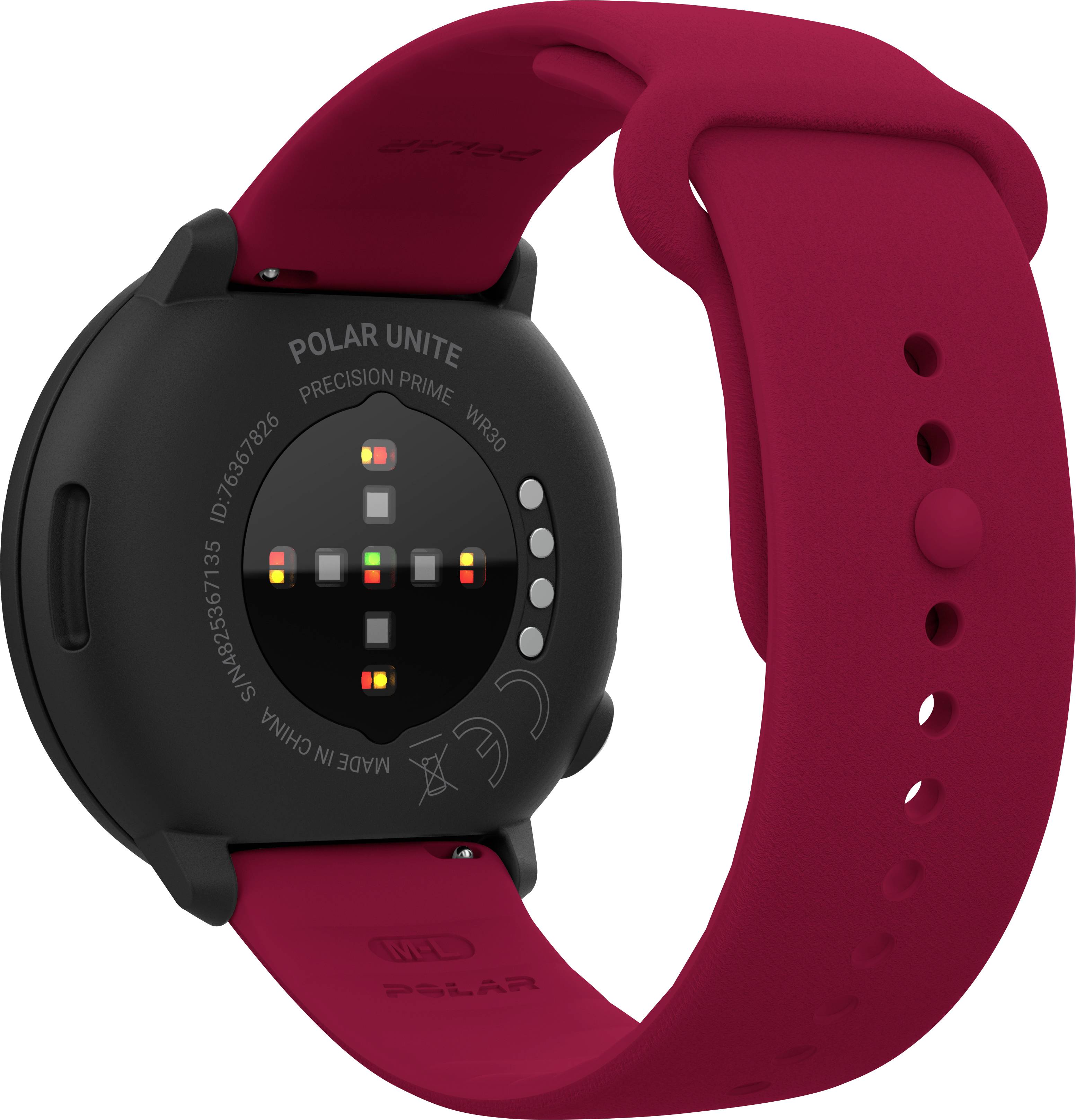 Polar Unite Montre cardio avec capteur intégré 43 mm rouge
