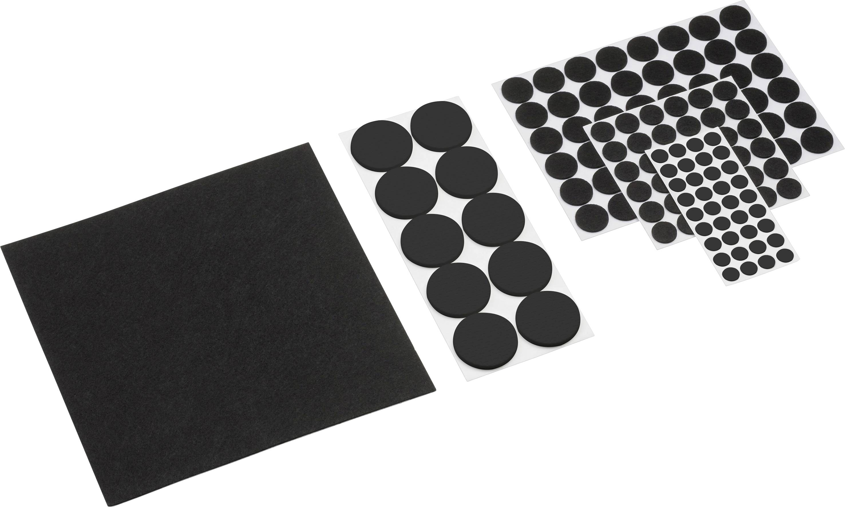 Metafranc WU0281180 Patin en feutre autocollant, rond noir 1 set