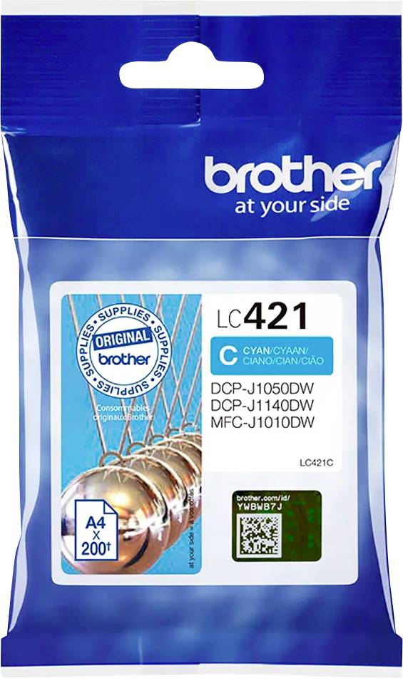 Brother Encre LC-421C d'origine cyan LC421C