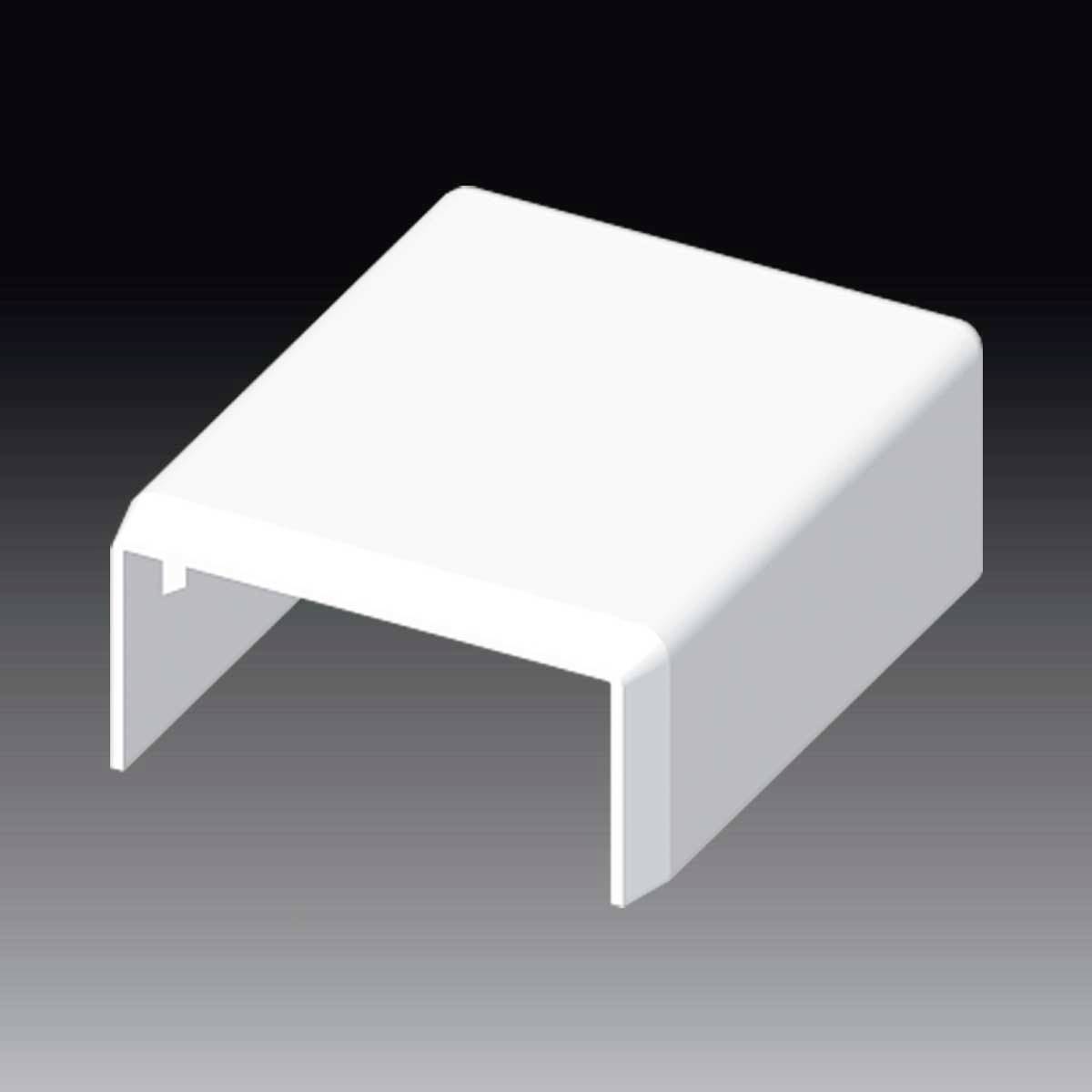 Couverture en plastique blanc de forme rectangulaire, représentée dans une vue en perspective.